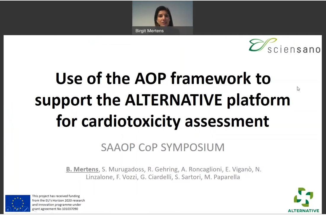 ALTERNATIVE presentation on AOPs for cardiotoxicity at 1st SAAOP